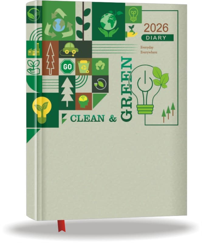 Clean and Green Planner Diary 2026
